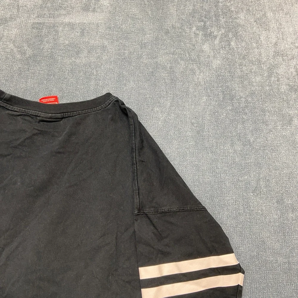 Nike Shirt Womens M Black Cotton Just Do It #95 Spell Out 3/4 Sleeve Pullover